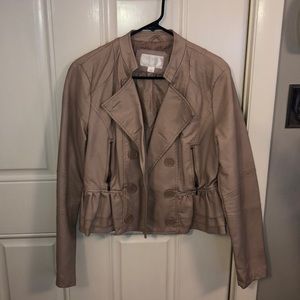 Blush Xhilaration faux leather jacket, size lg